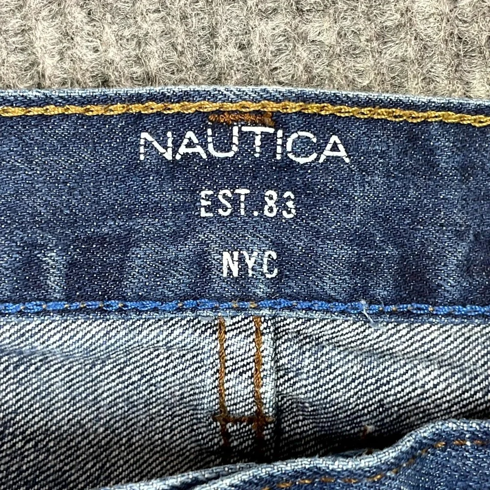 Nautica Relaxed Fit Jeans Men 40x32 Blue Denim 5 Pocket Zip Fly Gorpcore Classic